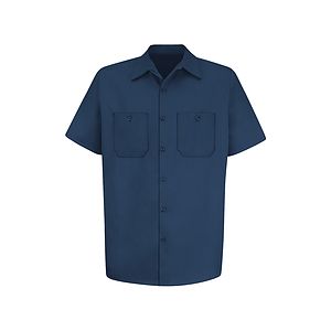 Red Kap Shirts -  Men's Short Sleeve Wrinkle-Resistant Cotton Work Shirt