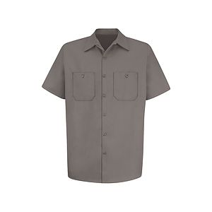 Red Kap Shirts -  Men's Short Sleeve Wrinkle-Resistant Cotton Work Shirt