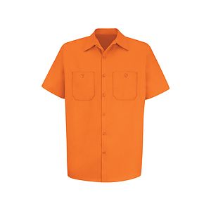 Red Kap Shirts -  Men's Short Sleeve Wrinkle-Resistant Cotton Work Shirt