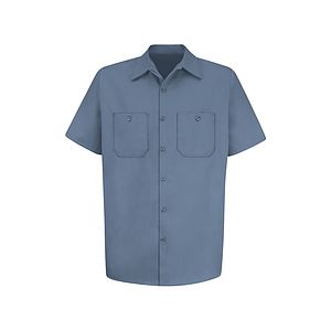 Red Kap Shirts -  Men's Short Sleeve Wrinkle-Resistant Cotton Work Shirt