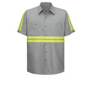 Red Kap Shirts -  Men's Short Sleeve Wrinkle-Resistant Cotton Work Shirt