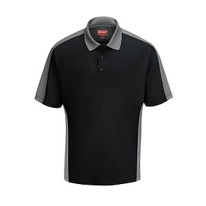 Red Kap Shirts -  Men's Short Sleeve Performance Knit Two-Tone Polo