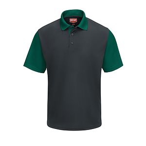 Red Kap Shirts -  Men's Short Sleeve Performance Knit Color-Block Polo