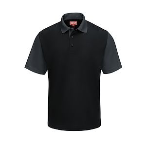 Red Kap Shirts -  Men's Short Sleeve Performance Knit Color-Block Polo