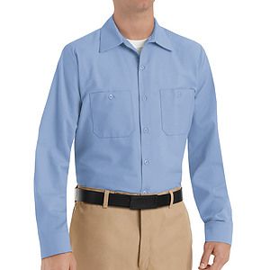 Red Kap Shirts -  Men's Long Sleeve Industrial Work Shirt