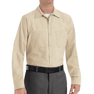 Red Kap Shirts -  Men's Long Sleeve Industrial Work Shirt
