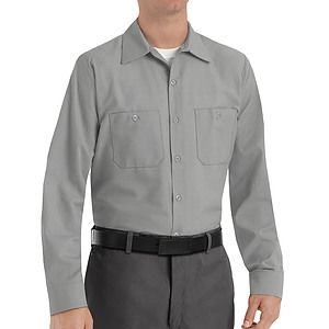 Red Kap Shirts -  Men's Long Sleeve Industrial Work Shirt