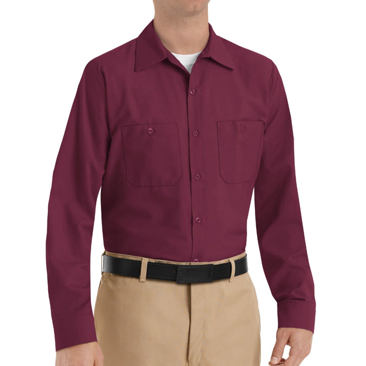 Red Kap Shirts -  Men's Long Sleeve Industrial Work Shirt
