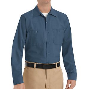 Red Kap Shirts -  Men's Long Sleeve Industrial Work Shirt