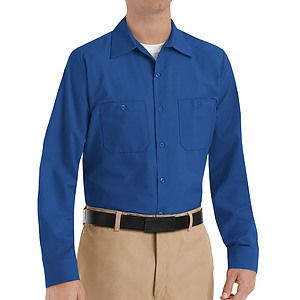 Red Kap Shirts -  Men's Long Sleeve Industrial Work Shirt