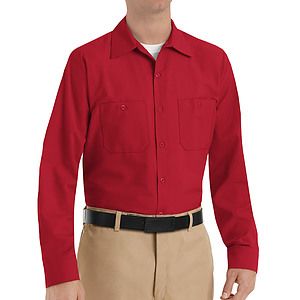 Red Kap Shirts -  Men's Long Sleeve Industrial Work Shirt
