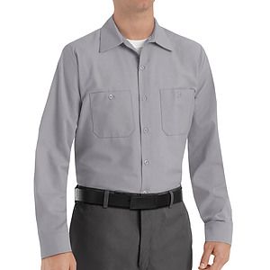 Red Kap Shirts -  Men's Long Sleeve Industrial Work Shirt
