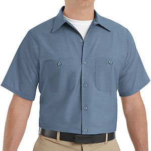 Red Kap Shirts -  Men's Short Sleeve Industrial Work Shirt