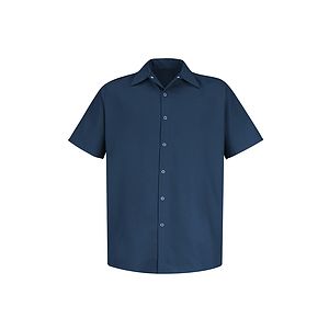 Red Kap Food Processing - Men's Gripper-Front Short-Sleeve Pocketless Work Shirt