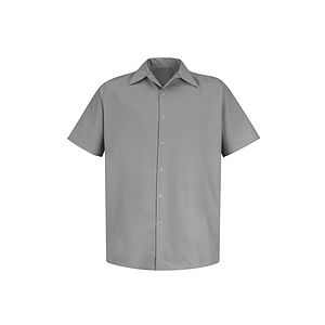 Red Kap Food Processing - Men's Gripper-Front Short-Sleeve Pocketless Work Shirt