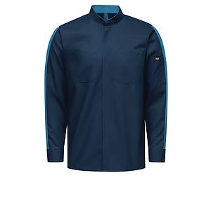 Red Kap Shirts -  Men's Long Sleeve Two-Tone Pro+ Work Shirt with OilBlok and MIMIX™