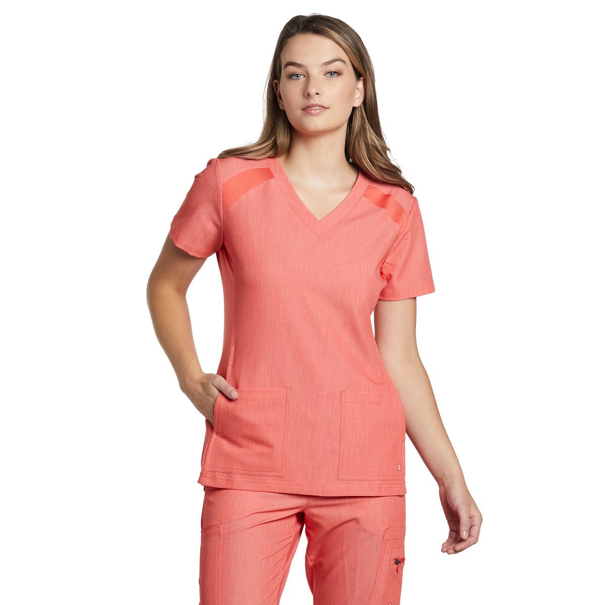 White cross vtess women's 4pocket vneck scrub top Corporate