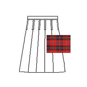 A+ Uniforms - Girls' Model 43 Blend Plaid Skirt