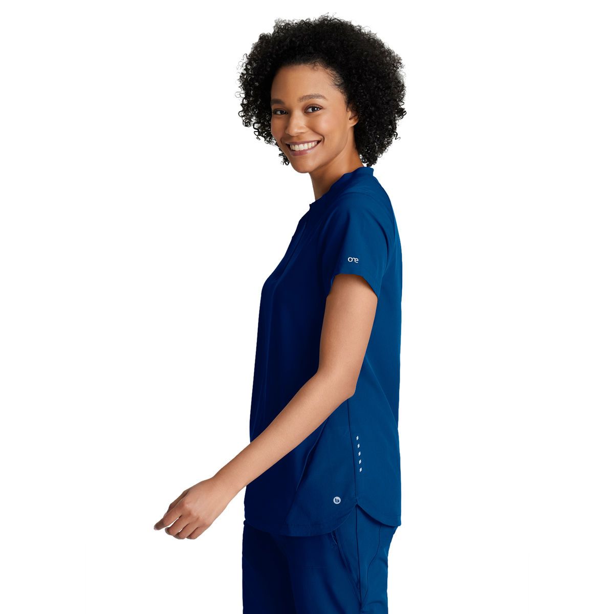 Barco One - Women's Two-Pocket Banded Zip-Collar Flux Scrub Top