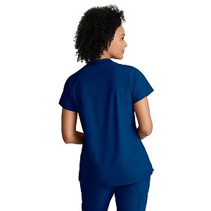 Barco One - Women's Two-Pocket Banded Zip-Collar Flux Scrub Top