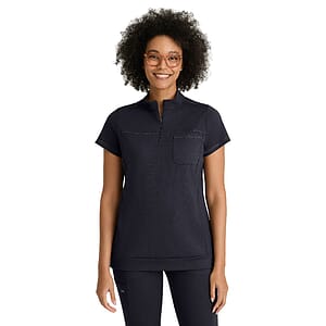 Barco One Performance Knit - Women's Three-Pocket Mock Neck Vigor Scrub Top