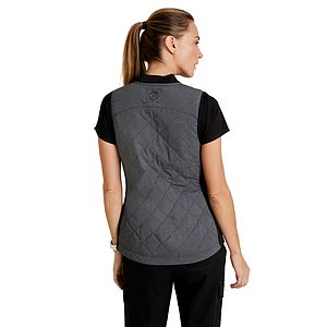 Grey's Anatomy Spandex Stretch - Women's Two-Pocket Quilted Christina Scrub Vest