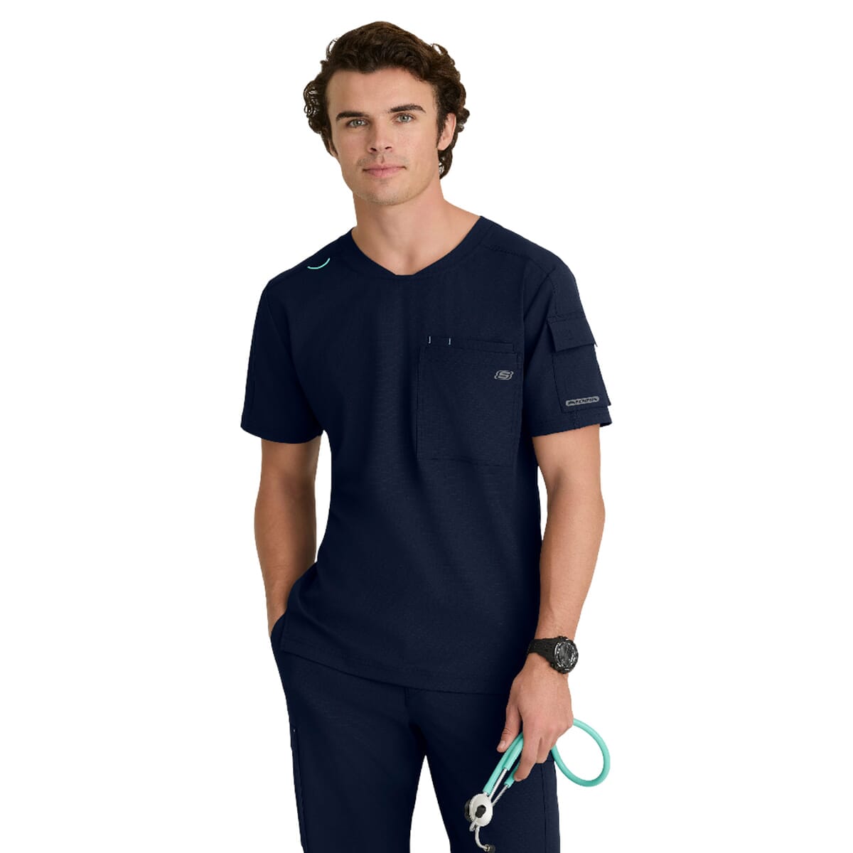 Barco - Skechers Ripstop Collection - Men's Three Pocket Station Scrub Top