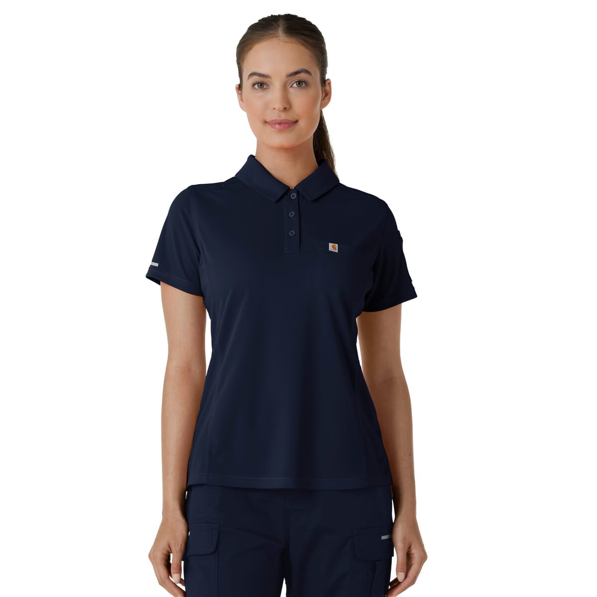 Carhartt Scrubs - Women's Three-Pocket Lightweight Short Sleeve Polo Scrub Top