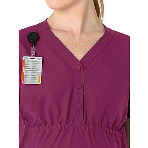 Carhartt Scrubs Force Essentials Women's Four-Pocket Henley Maternity Top
