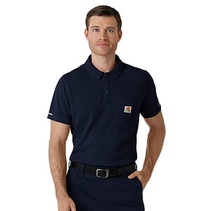 Carhartt Scrubs - Men's Three-Pocket Lightweight Short Sleeve Polo Scrub Top
