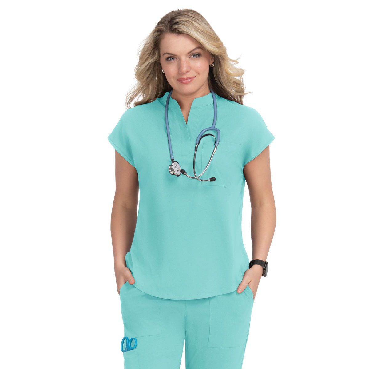 koi - Basics - Women's 1-Pocket Stretch Tuck-In Ari Top