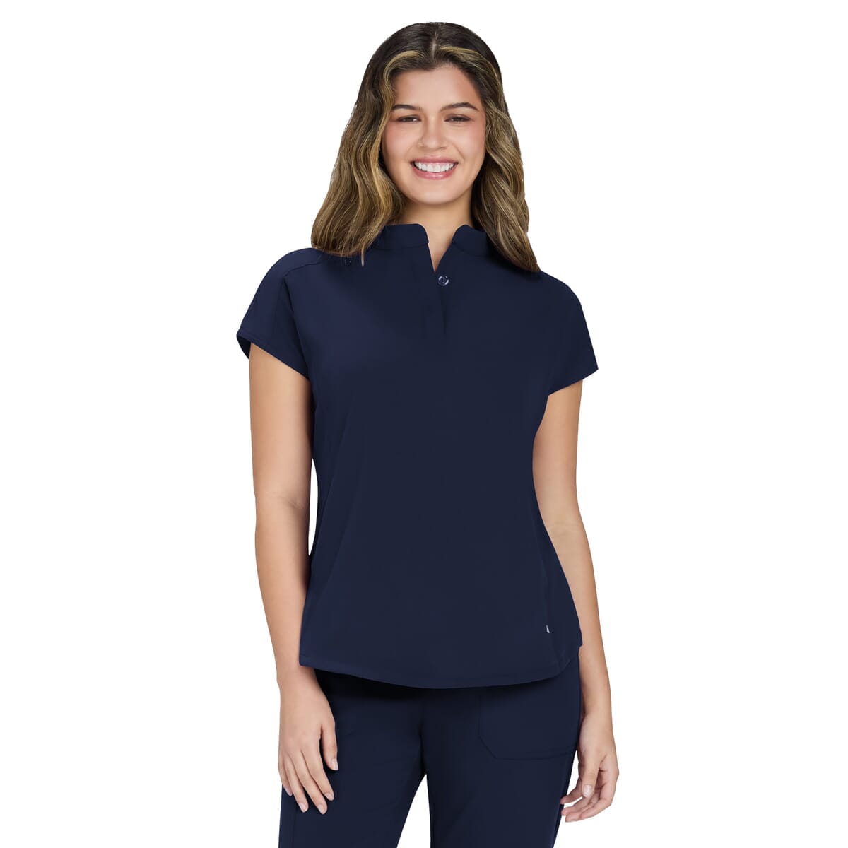 koi - Next Gen - Womens Two-Pocket Button Closure Scrub Top