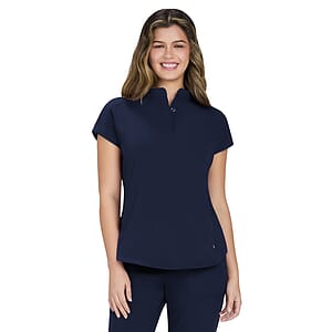 koi - Next Gen - Womens Two-Pocket Button Closure Scrub Top