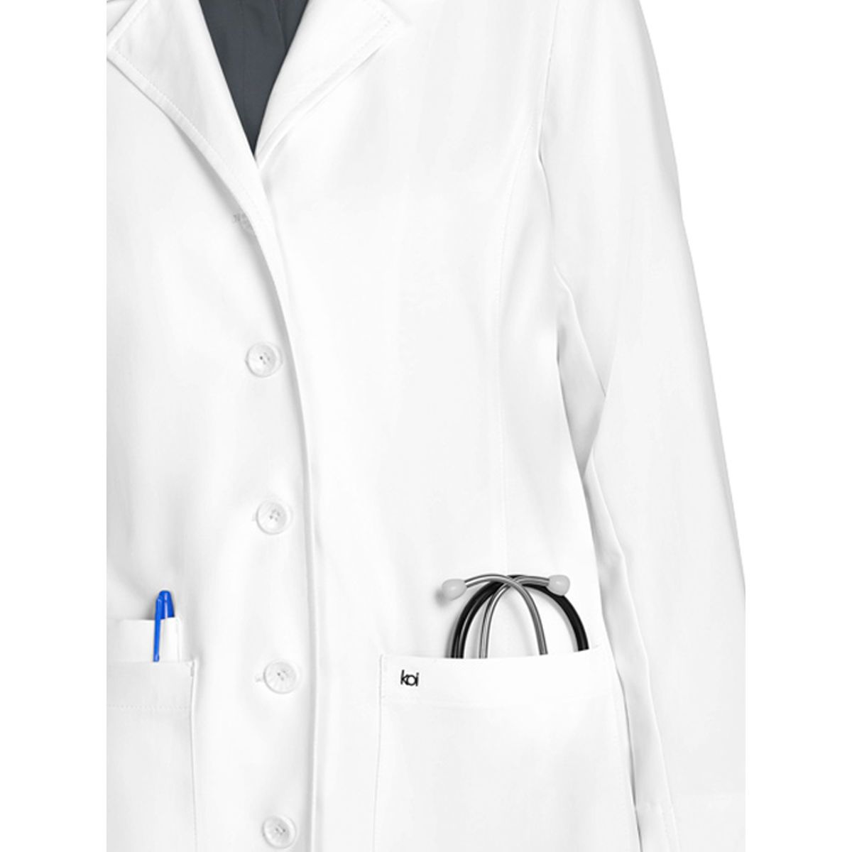 koi - Essentials - Women's 3-Pocket Button-Front Hema Lab Coat