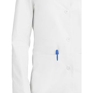 koi - Essentials - Women's Collarless Pearlized Button-Front Care Lab Coat