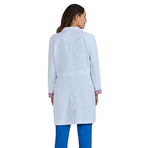 koi - Essentials - Women's Pearlescent Button-Front 4-Pocket 34.5" Fusion Lab Coat