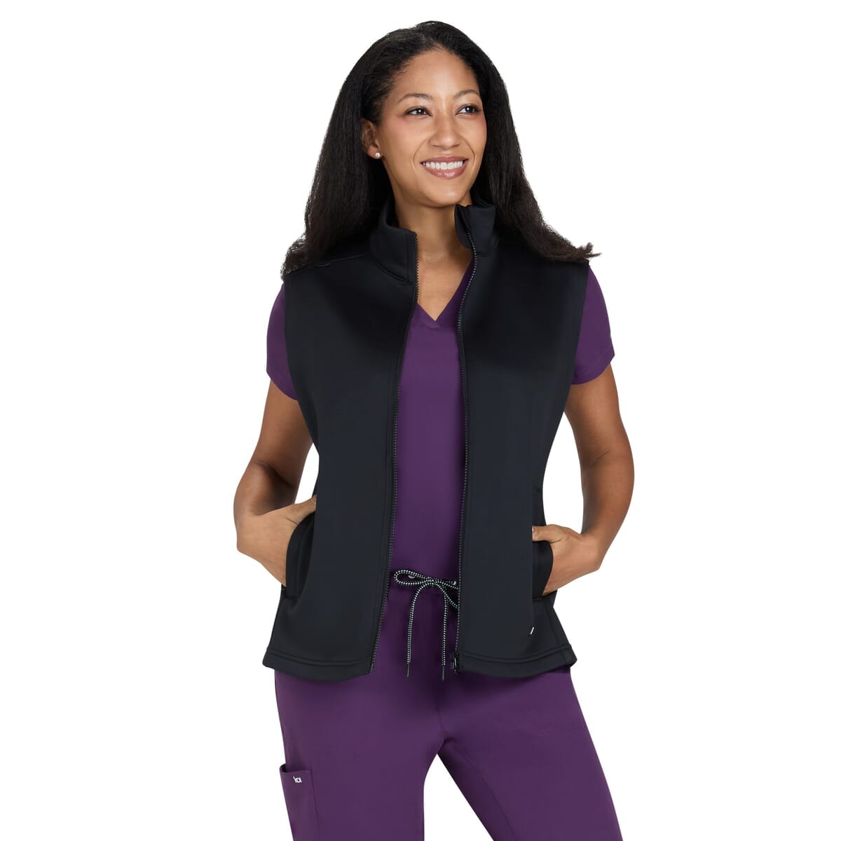koi - Essentials - Women’s Three-Pocket Water Resistant Fleece Alia Vest