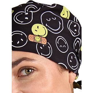 koi - Smiley World - Unisex Printed Breathable Stretch Scrub Cap