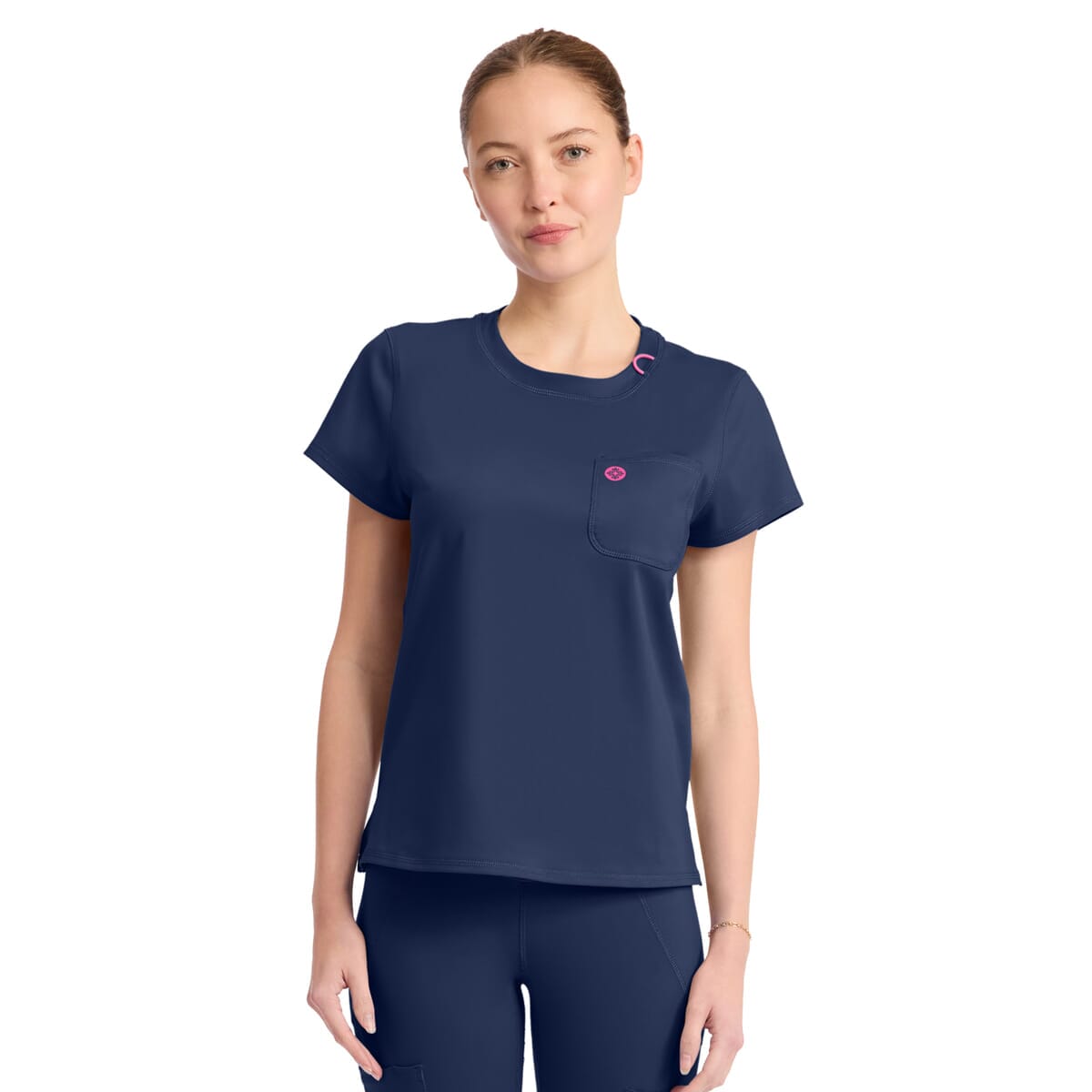 Med Couture - MC AMP KNIT - Women's 2-Pocket Crew Neck Tee