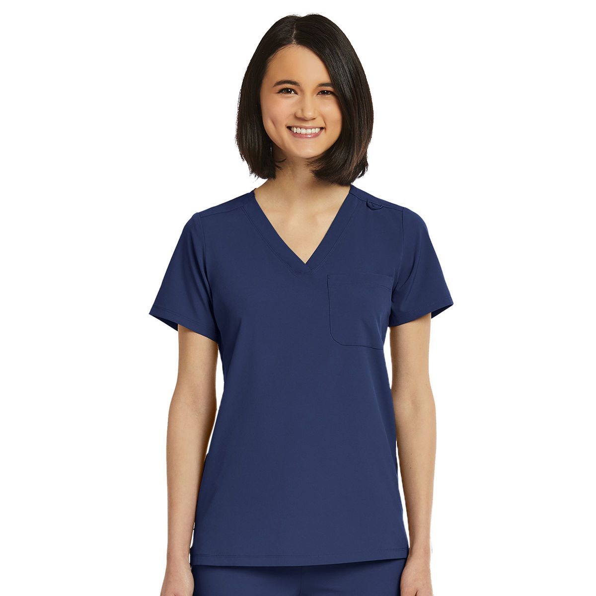 ScrubJoy Originals - Women's Fitted One-Pocket V-Neck Top