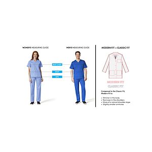 Fashion Seal - Unisex Three-Pocket Zip Front Short-Sleeve Lab Shirt