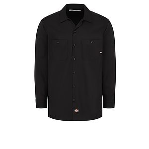 Dickies Shirts - Men's Industrial Cotton Long-Sleeve Work Shirt
