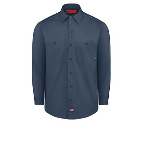 Dickies Shirts - Men's Industrial Long-Sleeve Work Shirt
