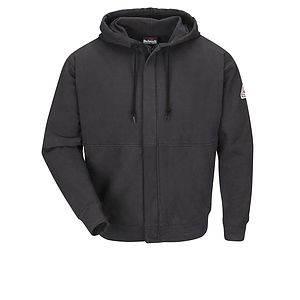 Bulwark - Hooded Sweatshirt - Men's Fleece Zip Front W/Hood Charcoal