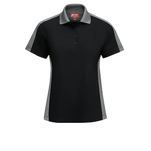 Red Kap Shirts -  Women's Short Sleeve Performance Knit Two-Tone Polo
