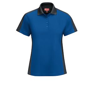 Red Kap Shirts -  Women's Short Sleeve Performance Knit Two-Tone Polo