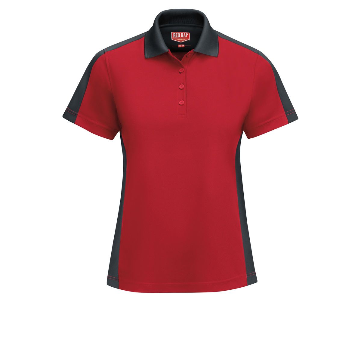 Red Kap Shirts -  Women's Short Sleeve Performance Knit Two-Tone Polo