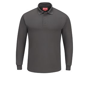 Red Kap Shirts -  Men's Long Sleeve Solid Performance Polo