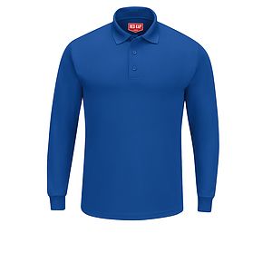 Red Kap Shirts -  Men's Long Sleeve Solid Performance Polo