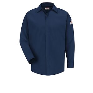 Bulwark Shirts - Men's Gripper Front Long Sleeve Shirt 7Oz Cmftouch